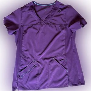 Scrubs uniform scrubs star, medium, eggplant color,